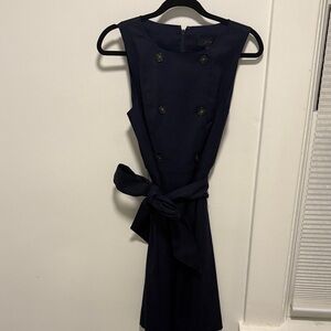 J. Crew Linen Double Breasted Dress
